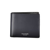 Tommy Hilfiger Elegant Blue Leather Bifold Wallet -  Leather Wallet for Men -  Tommy Hilfiger.